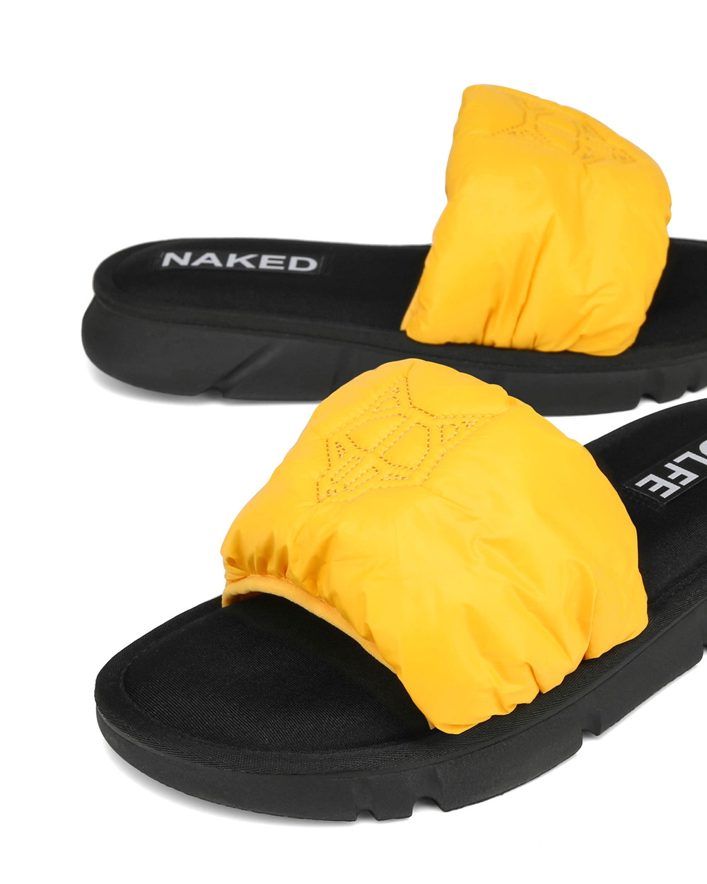 Naked Wolfe Coasting Yellow Slides | 7198-GCQAS