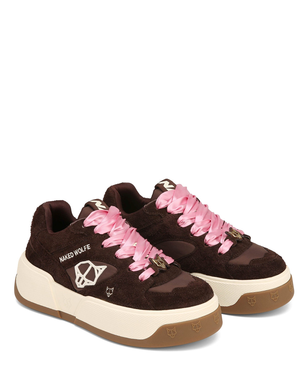 Naked Wolfe Crash Hairy Suede Brown Sneakers | 2456-YLUMI