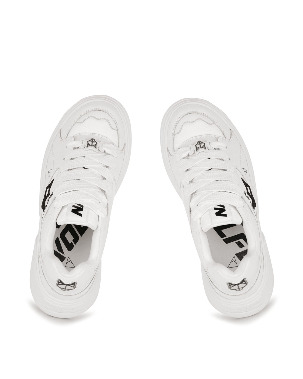 Naked Wolfe Crash White Cow Leather Sneakers | 2398-ZQWUT