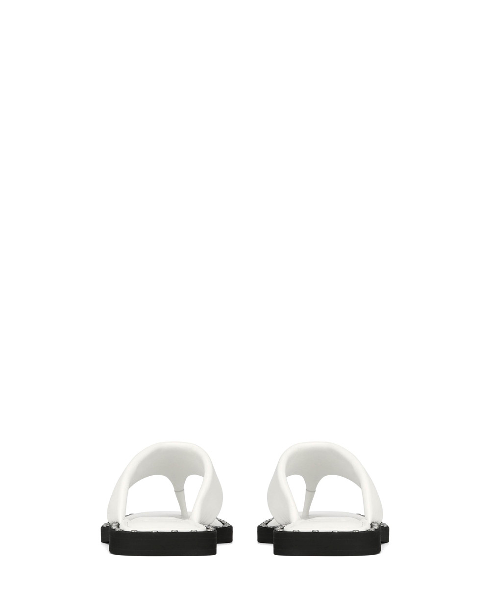 Naked Wolfe Danni White Leather Sandals | 0695-AYKGR