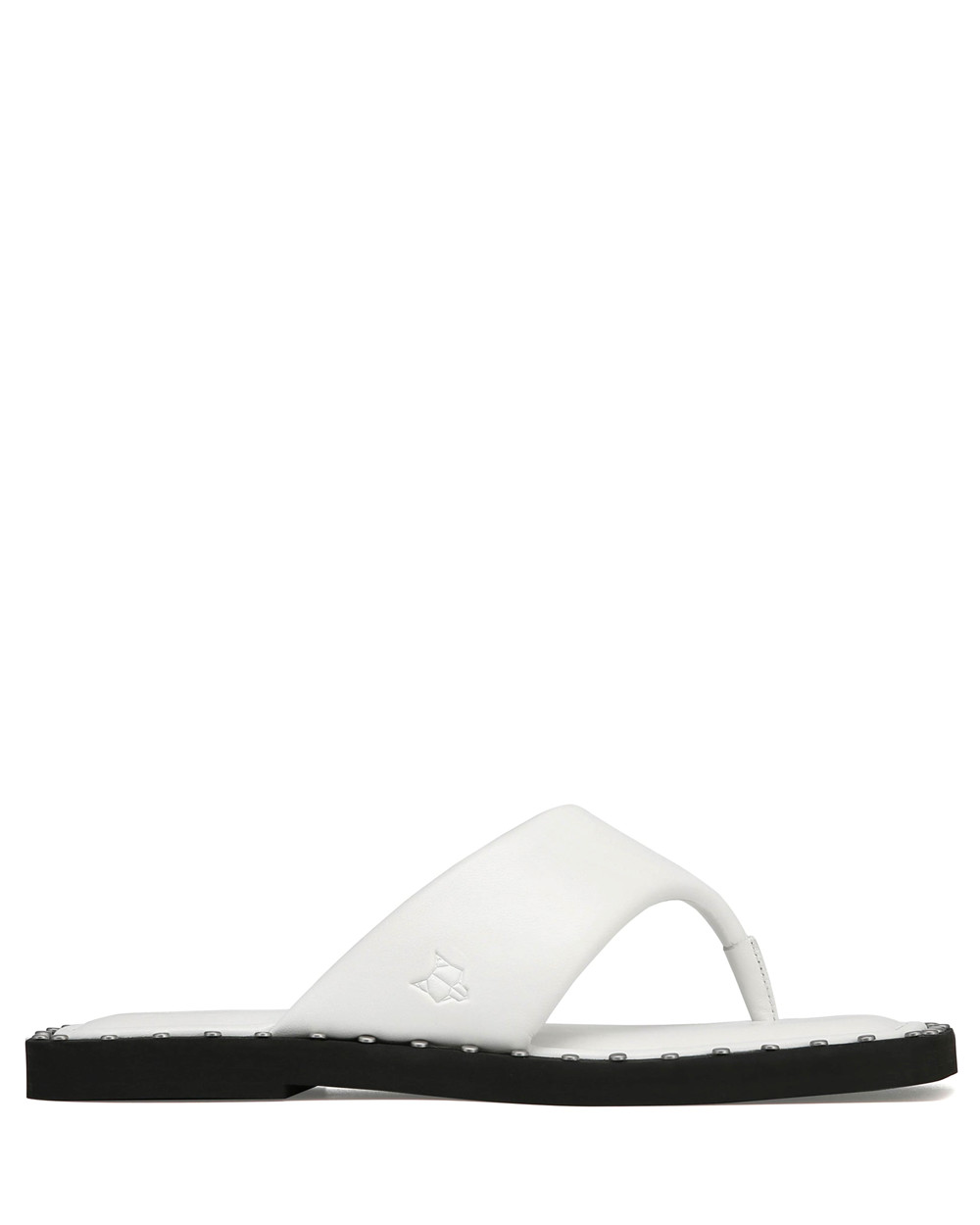 Naked Wolfe Danni White Leather Sandals | 0695-AYKGR