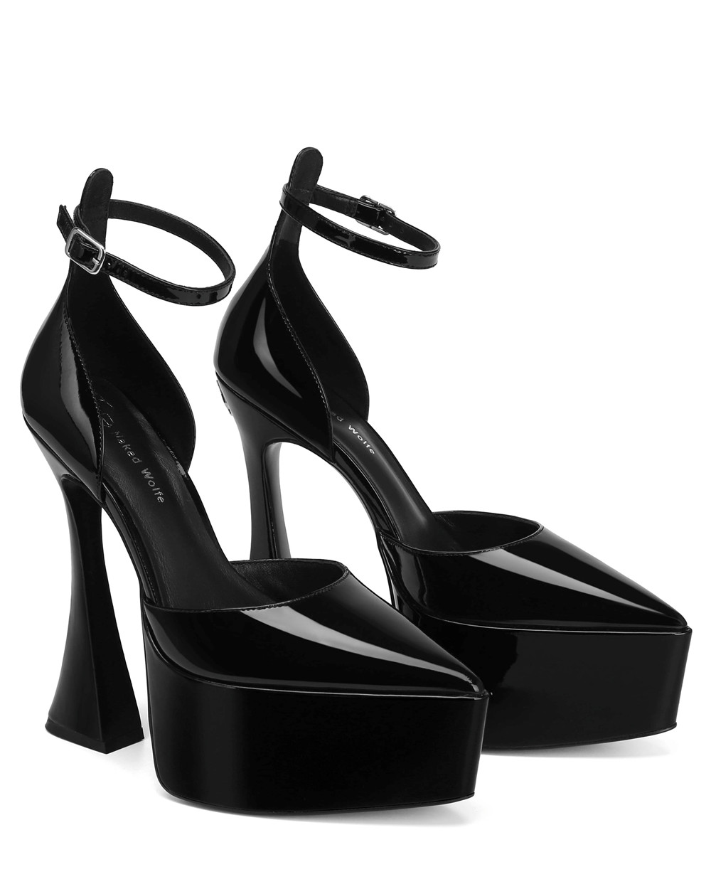 Naked Wolfe Daria Black Patent Heels | 2180-JUSGO