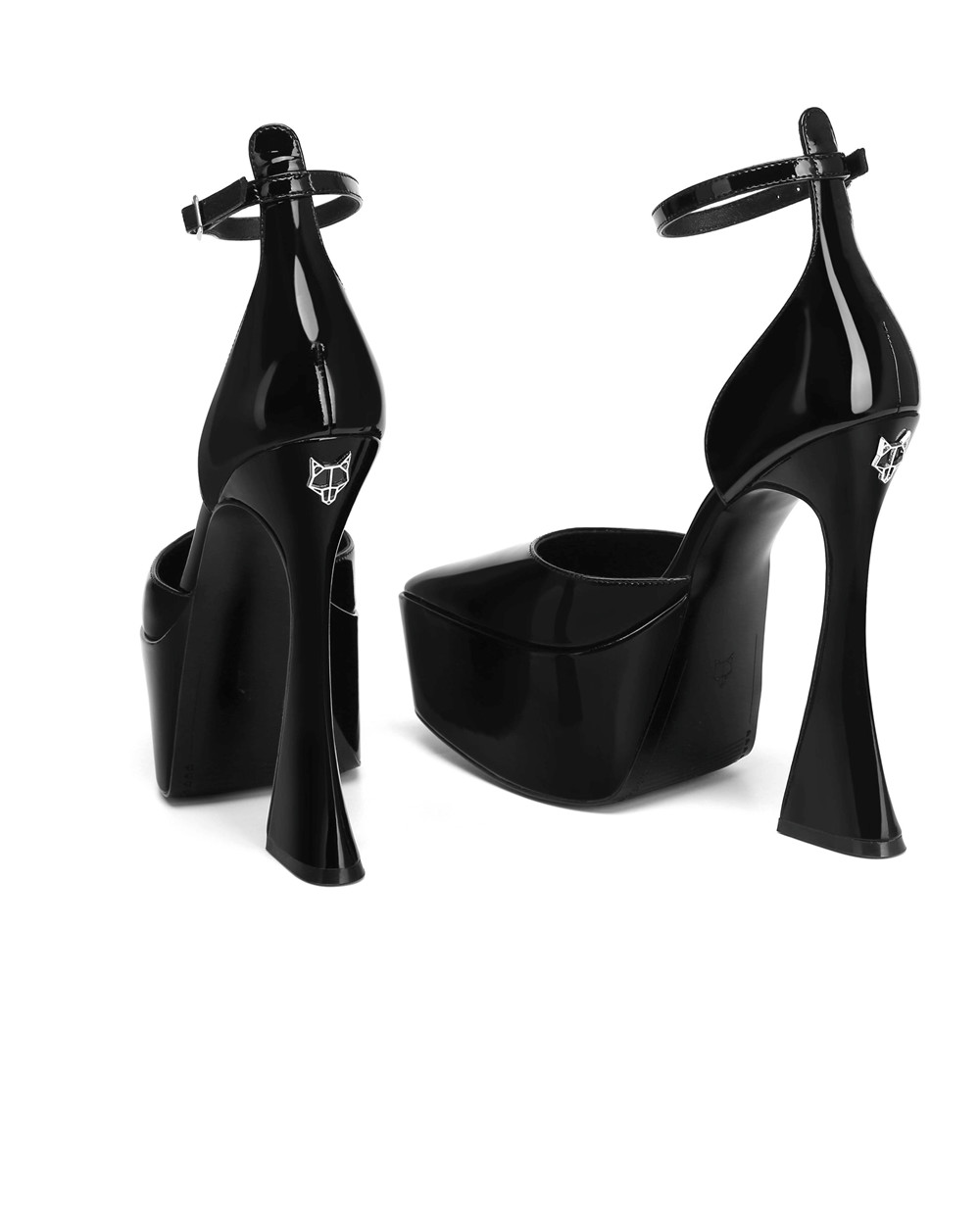 Naked Wolfe Daria Black Patent Heels | 2180-JUSGO