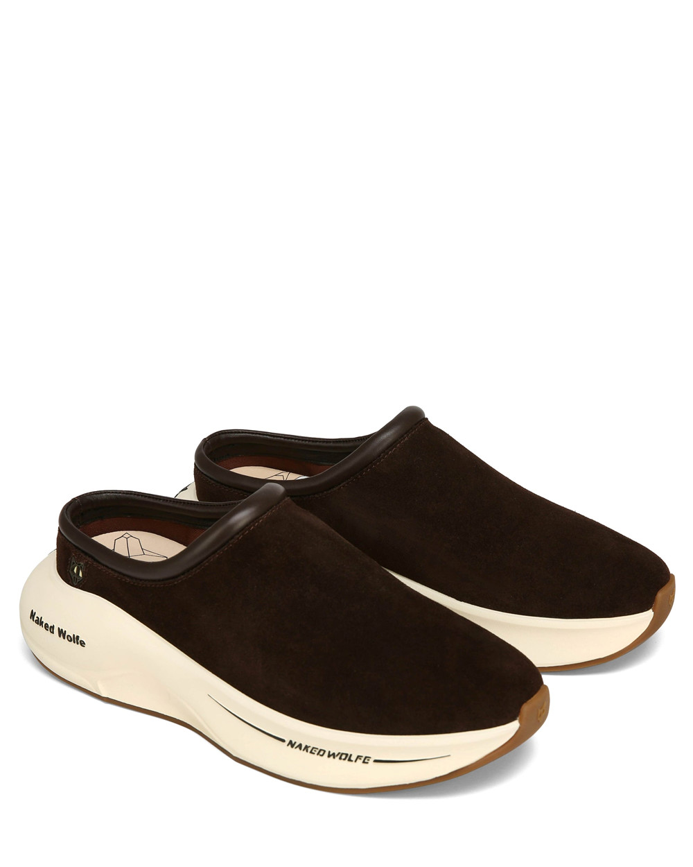 Naked Wolfe Dawn Brown Suede Combo Sneakers | 9578-NFRET