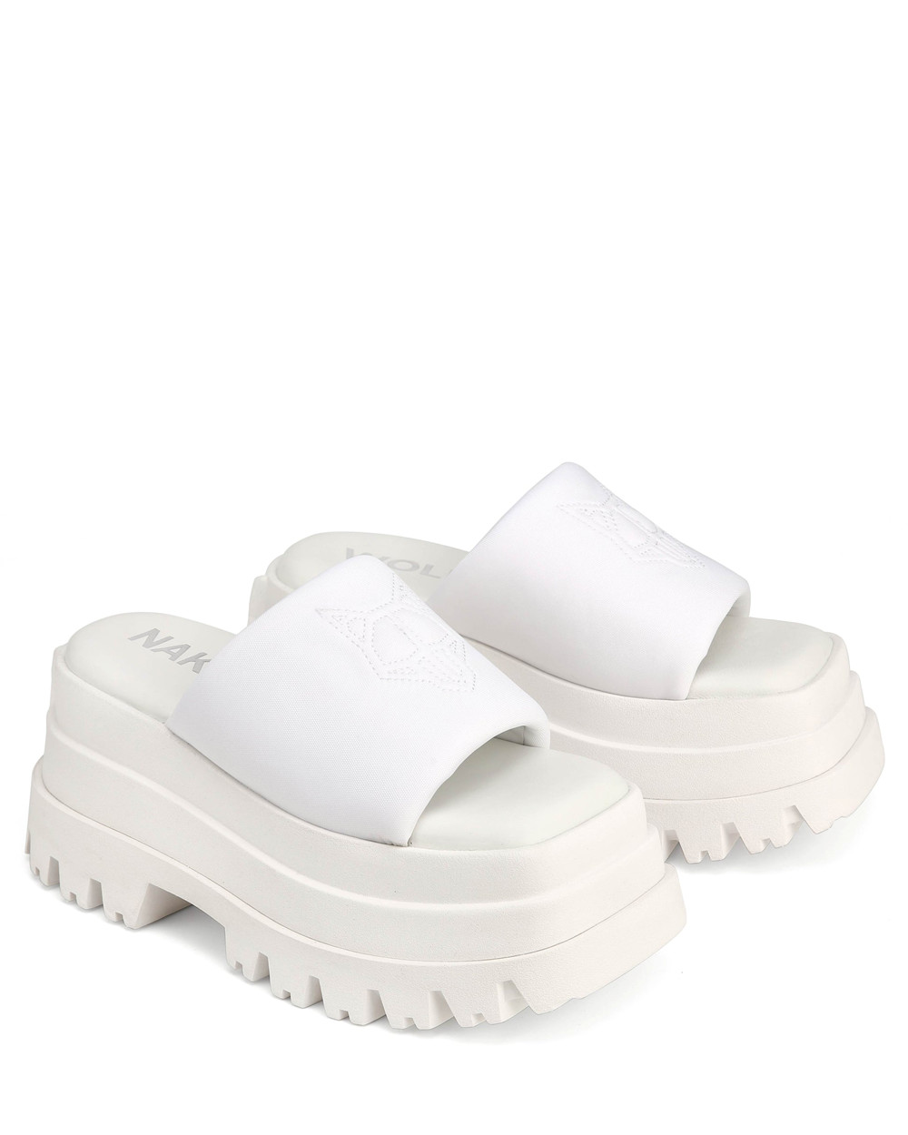 Naked Wolfe Delicious White Sandals | 3729-VKCXT