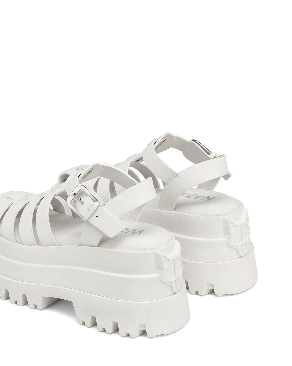 Naked Wolfe Devil White Sandals | 3742-BZIEL