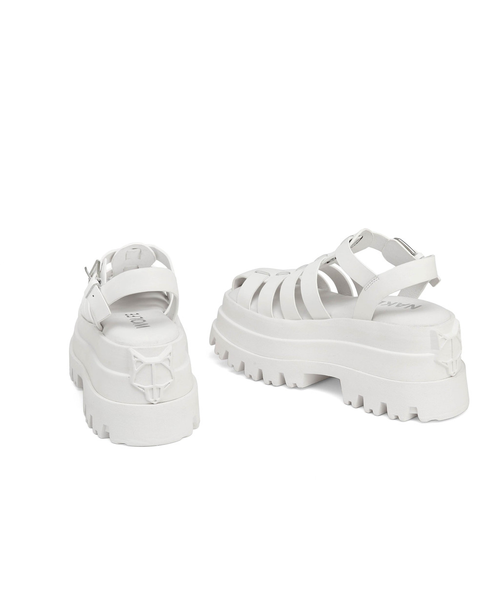 Naked Wolfe Devil White Sandals | 3742-BZIEL