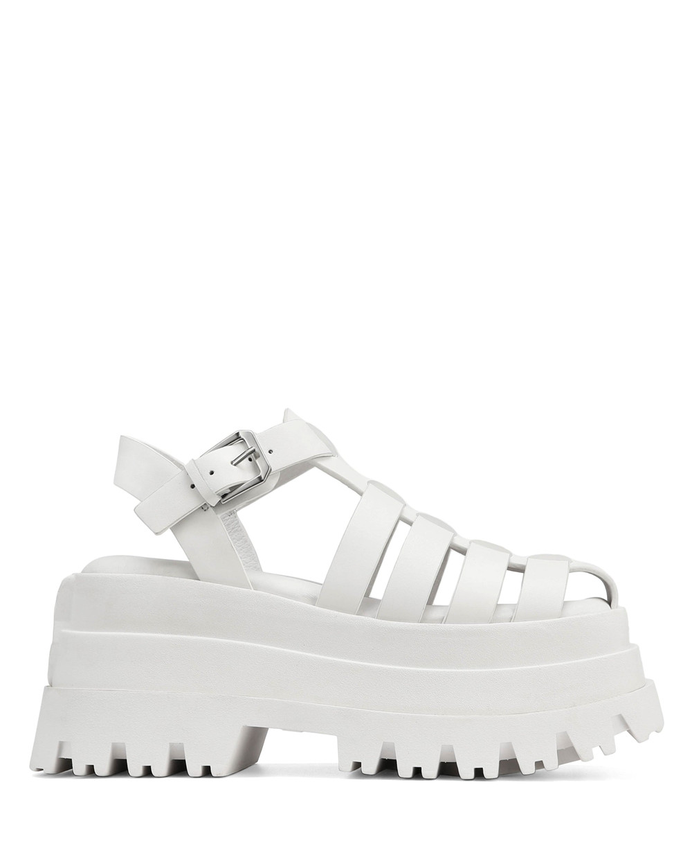 Naked Wolfe Devil White Sandals | 3742-BZIEL