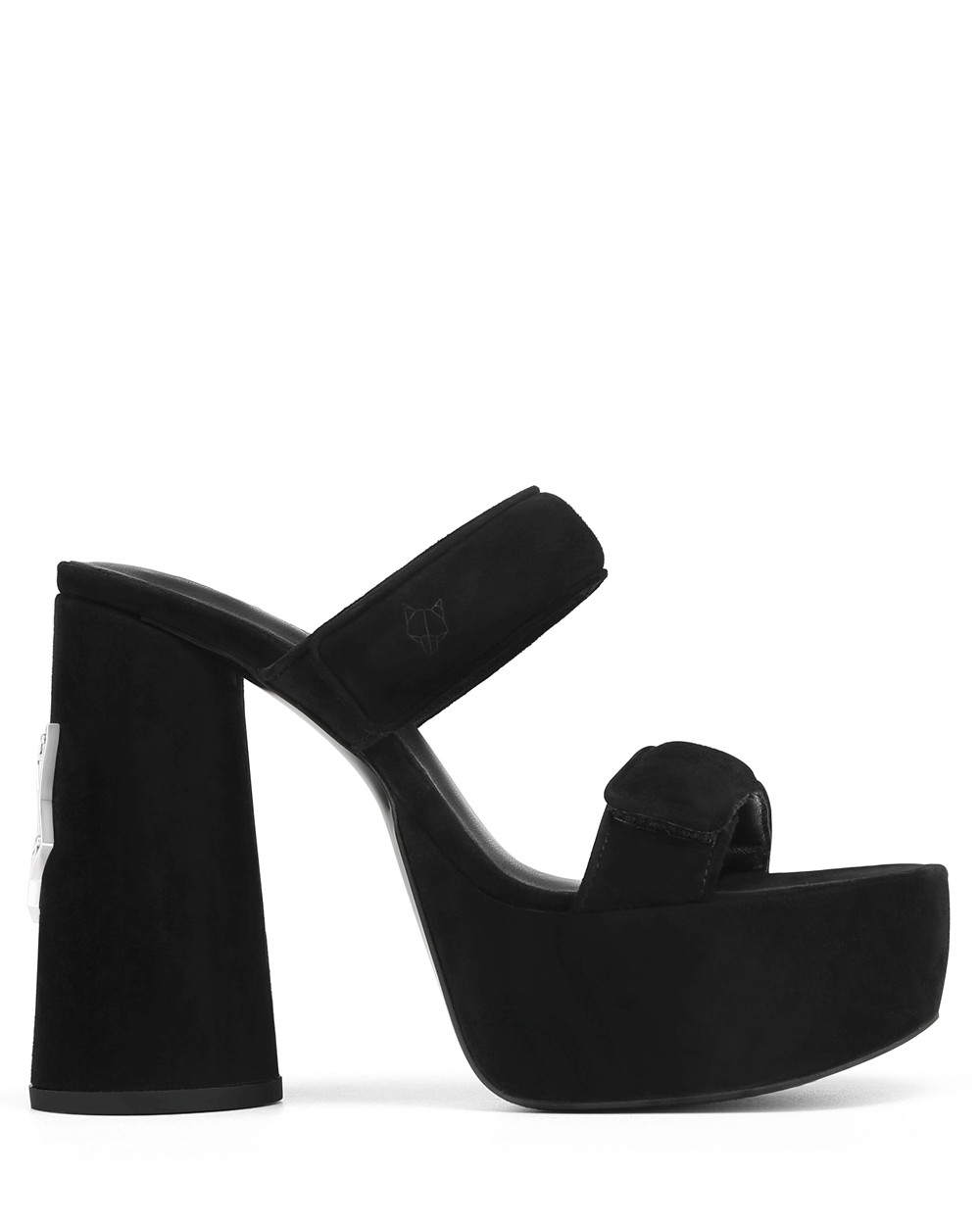 Naked Wolfe Diamond Black Suede Heels | 5327-XKRVH