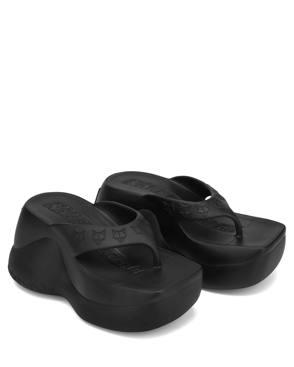 Naked Wolfe Diva Black Sandals | 0681-YRIGC