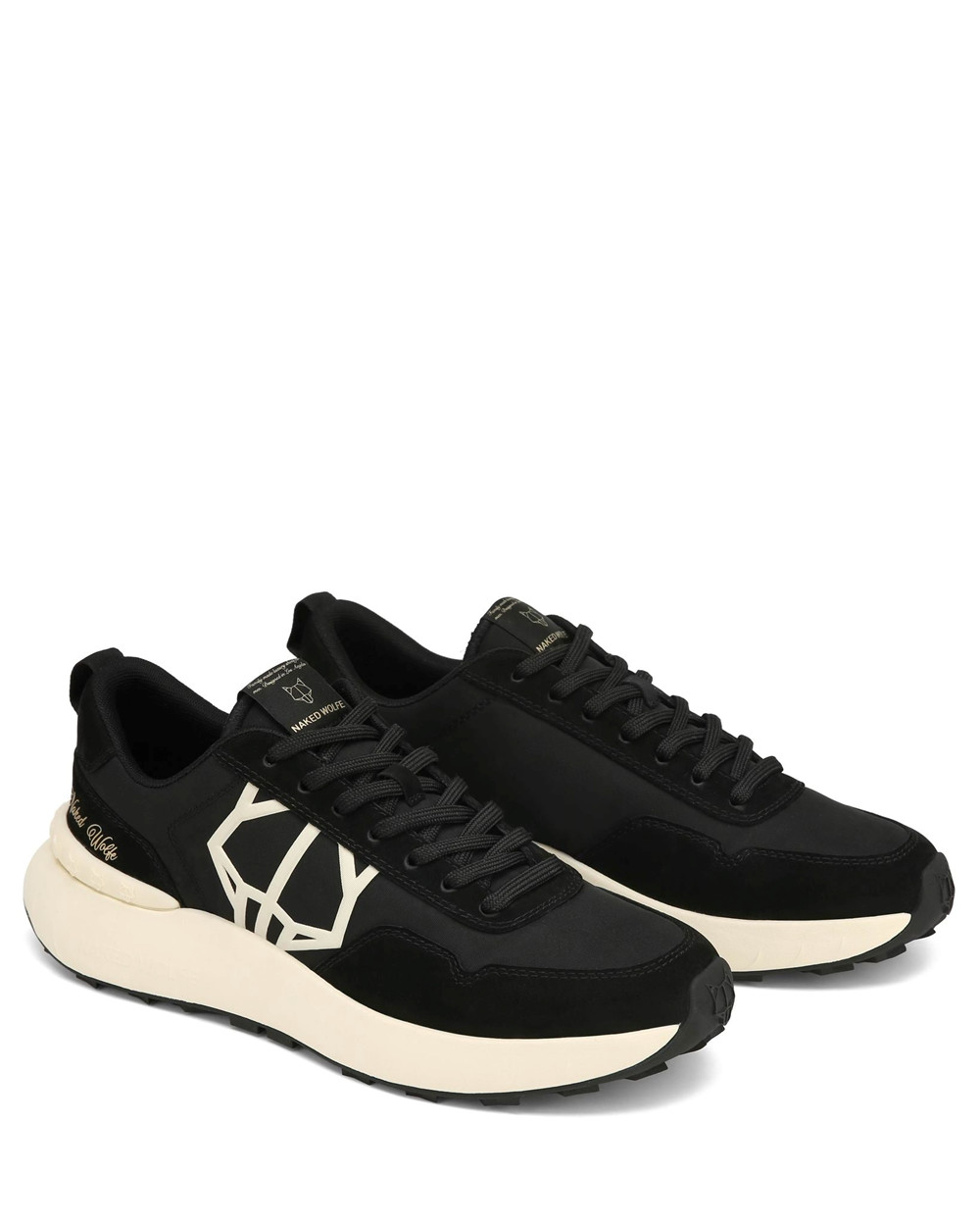 Naked Wolfe Doubt Black Nylon Sneakers | 7652-TWLQH