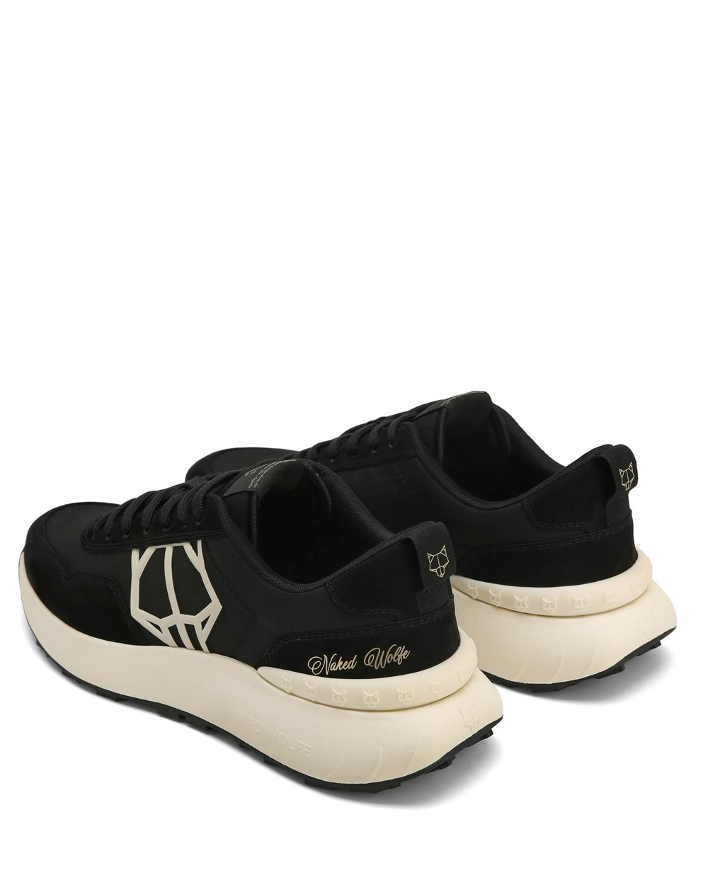 Naked Wolfe Doubt Black Nylon Sneakers | 7652-TWLQH