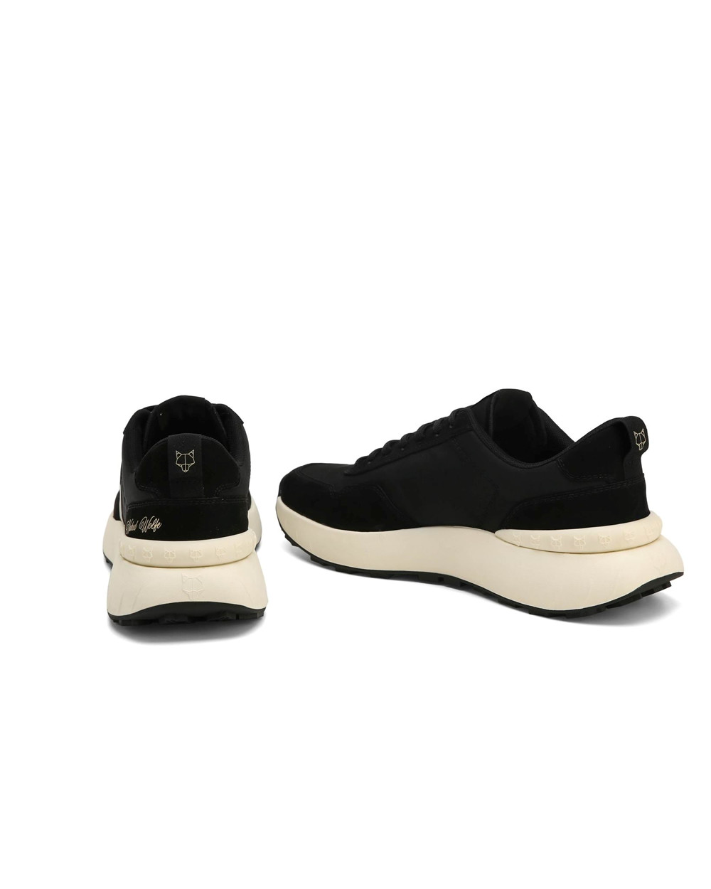 Naked Wolfe Doubt Black Nylon Sneakers | 7652-TWLQH