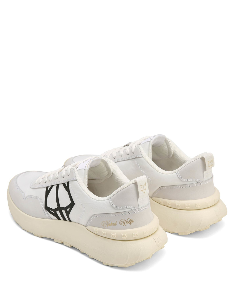 Naked Wolfe Doubt White Nylon Sneakers | 8025-SBQXT