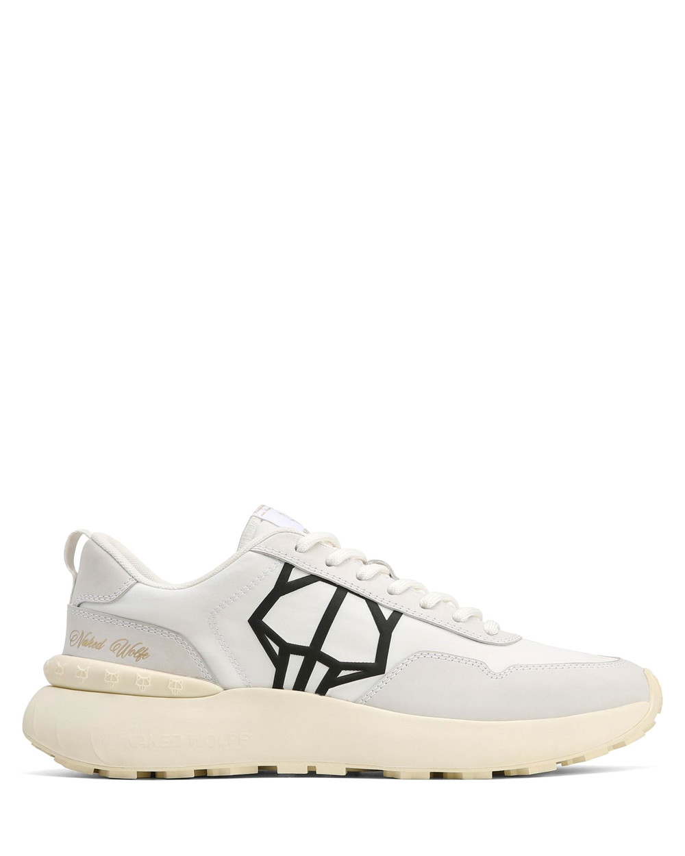 Naked Wolfe Doubt White Nylon Sneakers | 8025-SBQXT