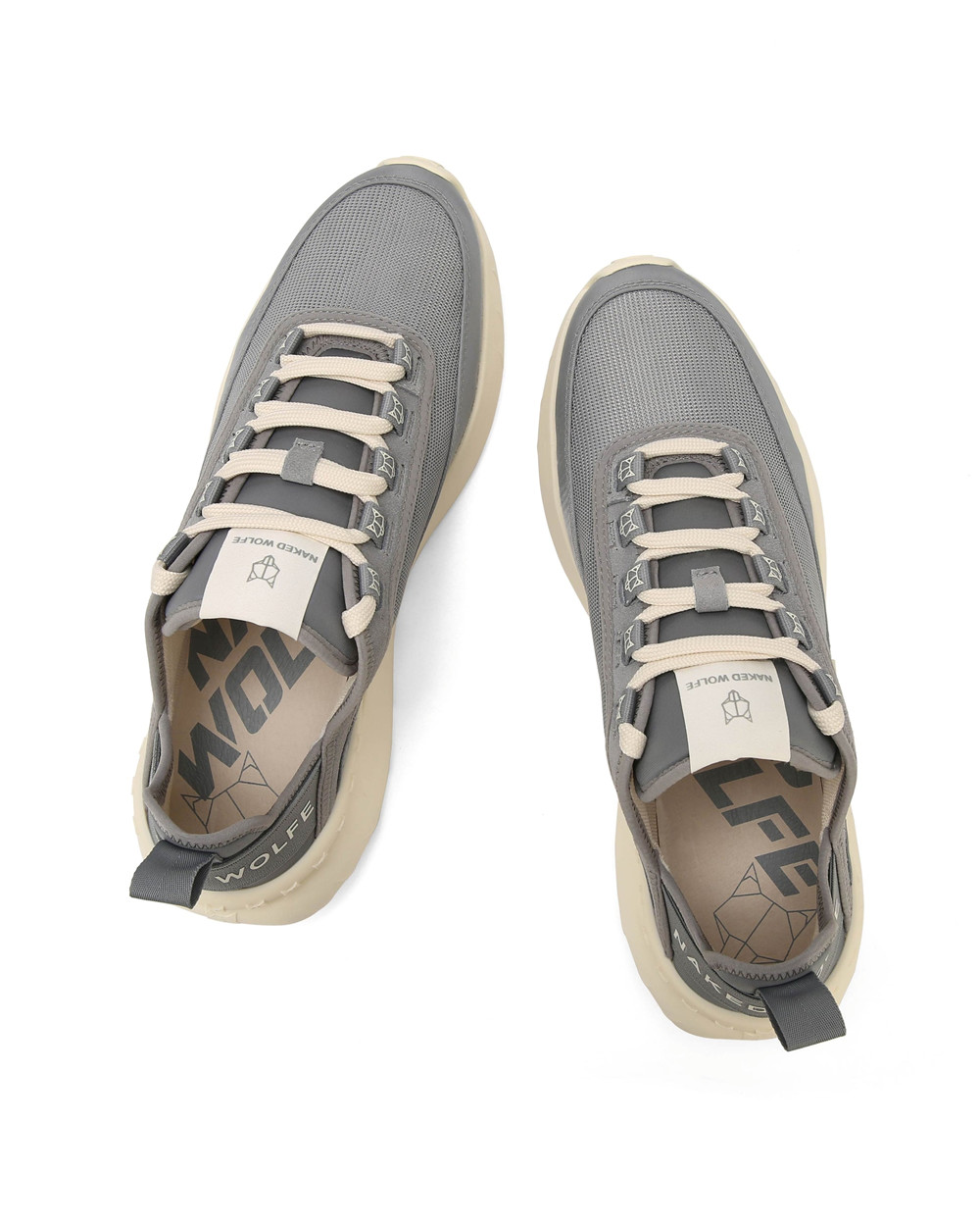 Naked Wolfe Drip Grey Nylon Sneakers | 6391-FIAVR