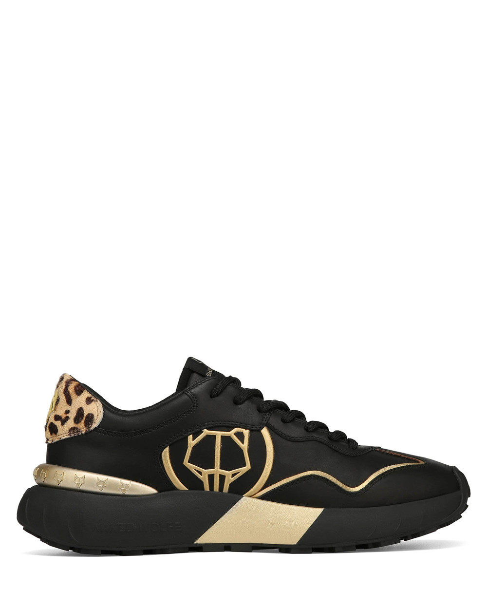 Naked Wolfe Drought Black/Gold Sneakers | 9760-ENATW