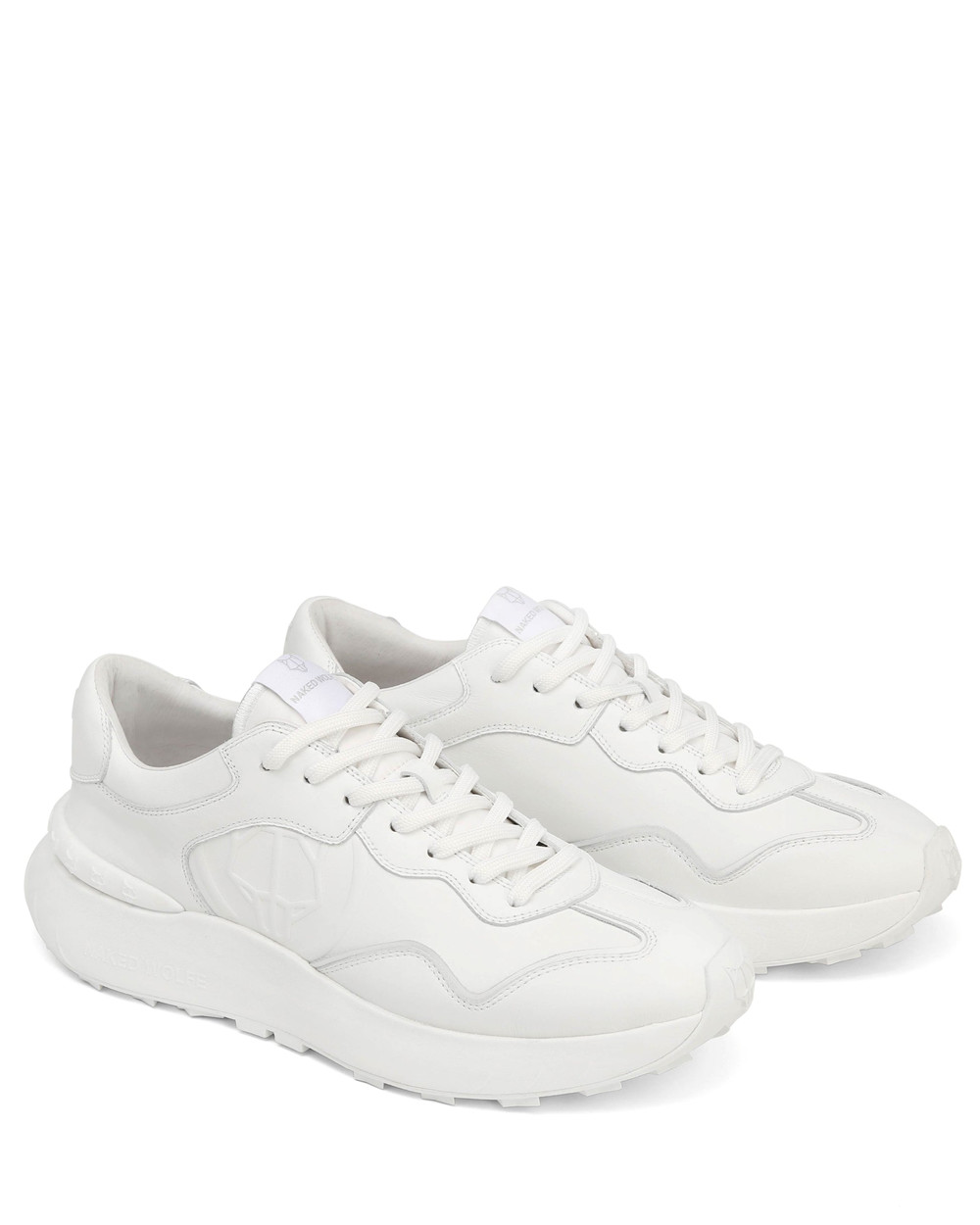 Naked Wolfe Drought Triple White Sneakers | 4398-WYOUA