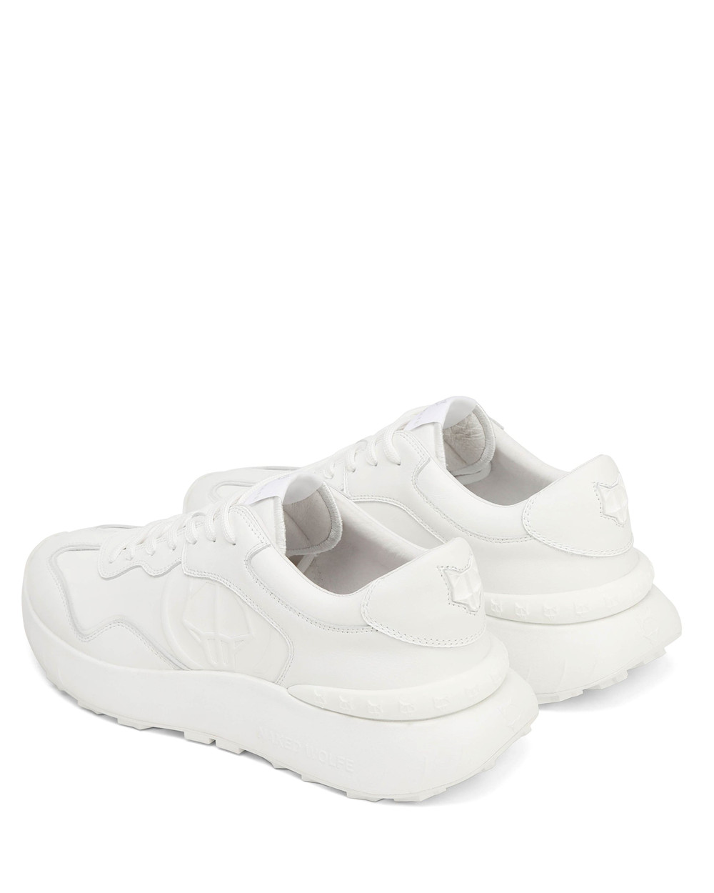 Naked Wolfe Drought Triple White Sneakers | 4398-WYOUA