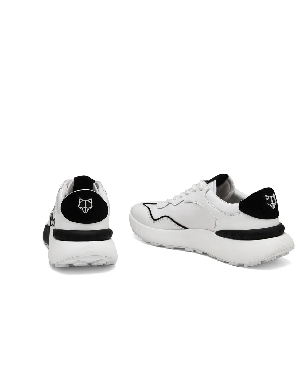 Naked Wolfe Drought White/Black Sneakers | 4391-MRKVI