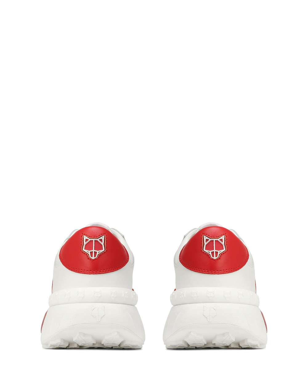 Naked Wolfe Drought White/Red Sneakers | 8092-TXVCW