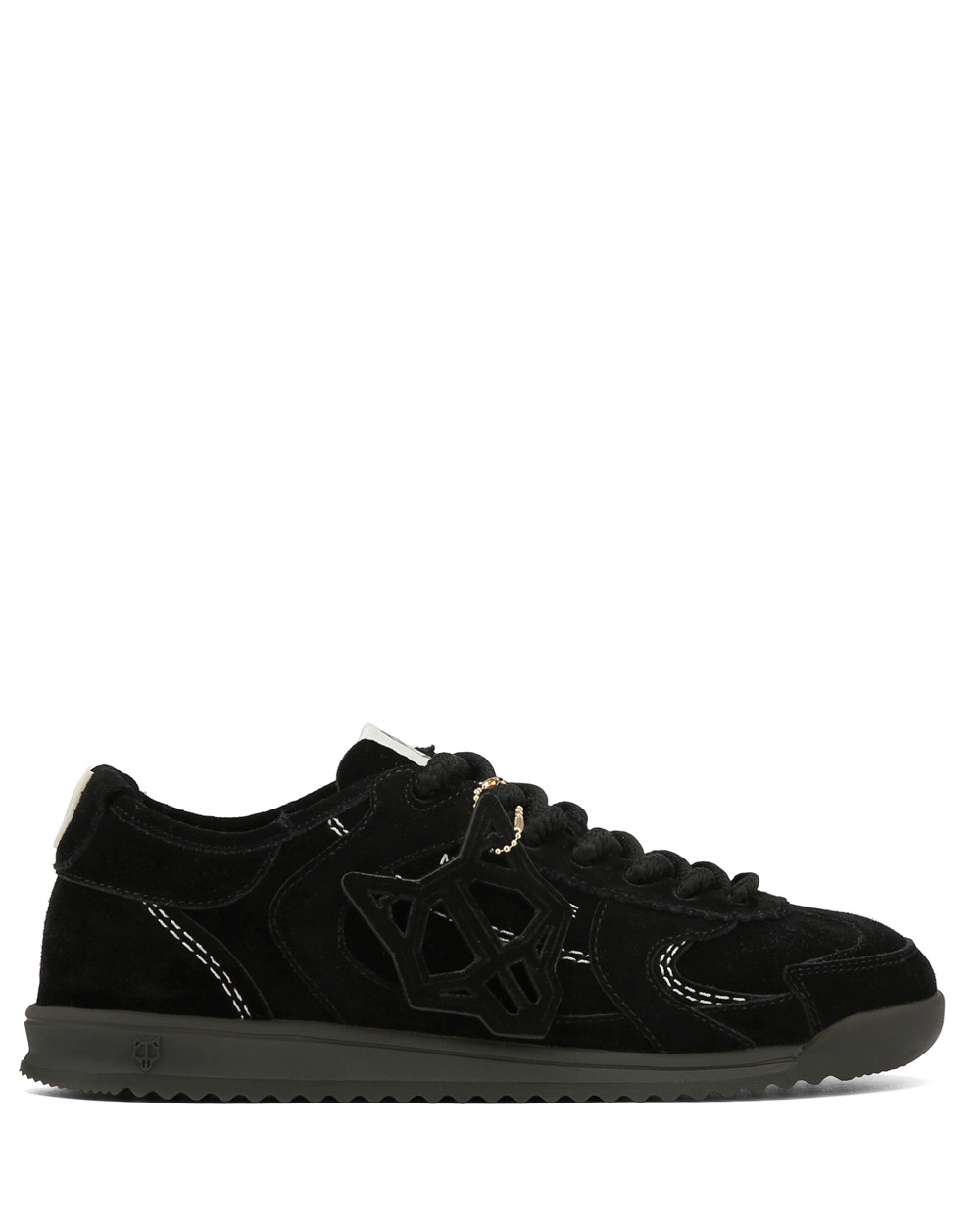 Naked Wolfe Exposed Black Suede Sneakers | 0759-XMCIH