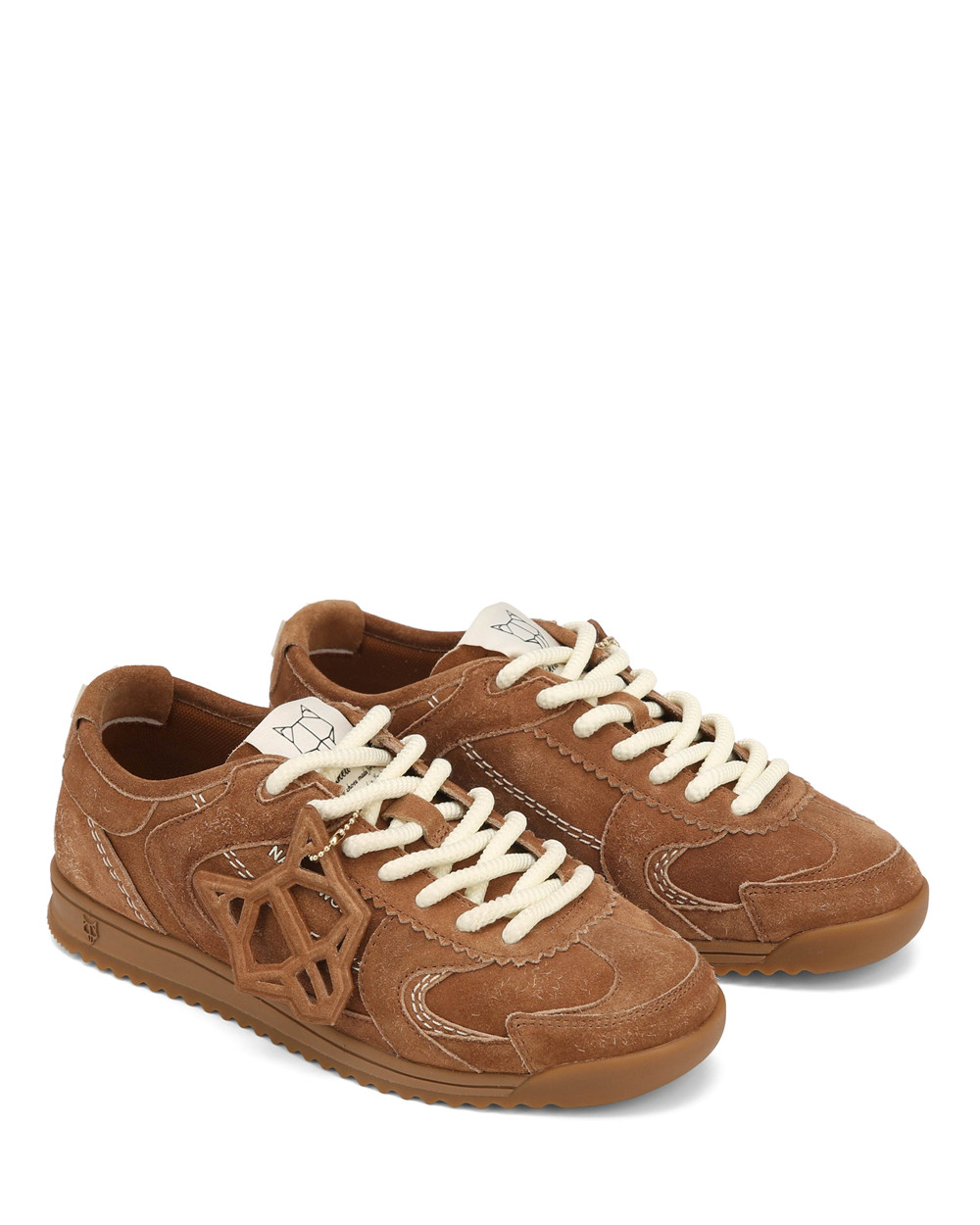 Naked Wolfe Exposed Tan Suede Sneakers | 7615-IXLYP