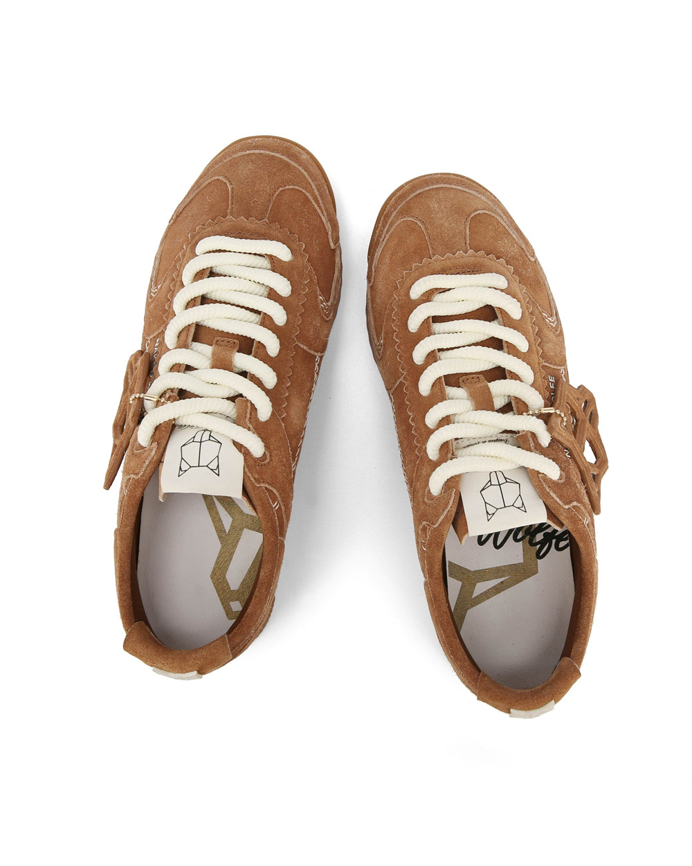 Naked Wolfe Exposed Tan Suede Sneakers | 7615-IXLYP