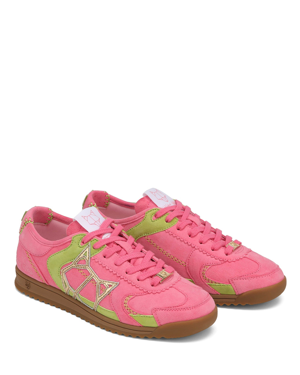 Naked Wolfe Exposure Kid Suede Pink Sneakers | 4639-JAWPS