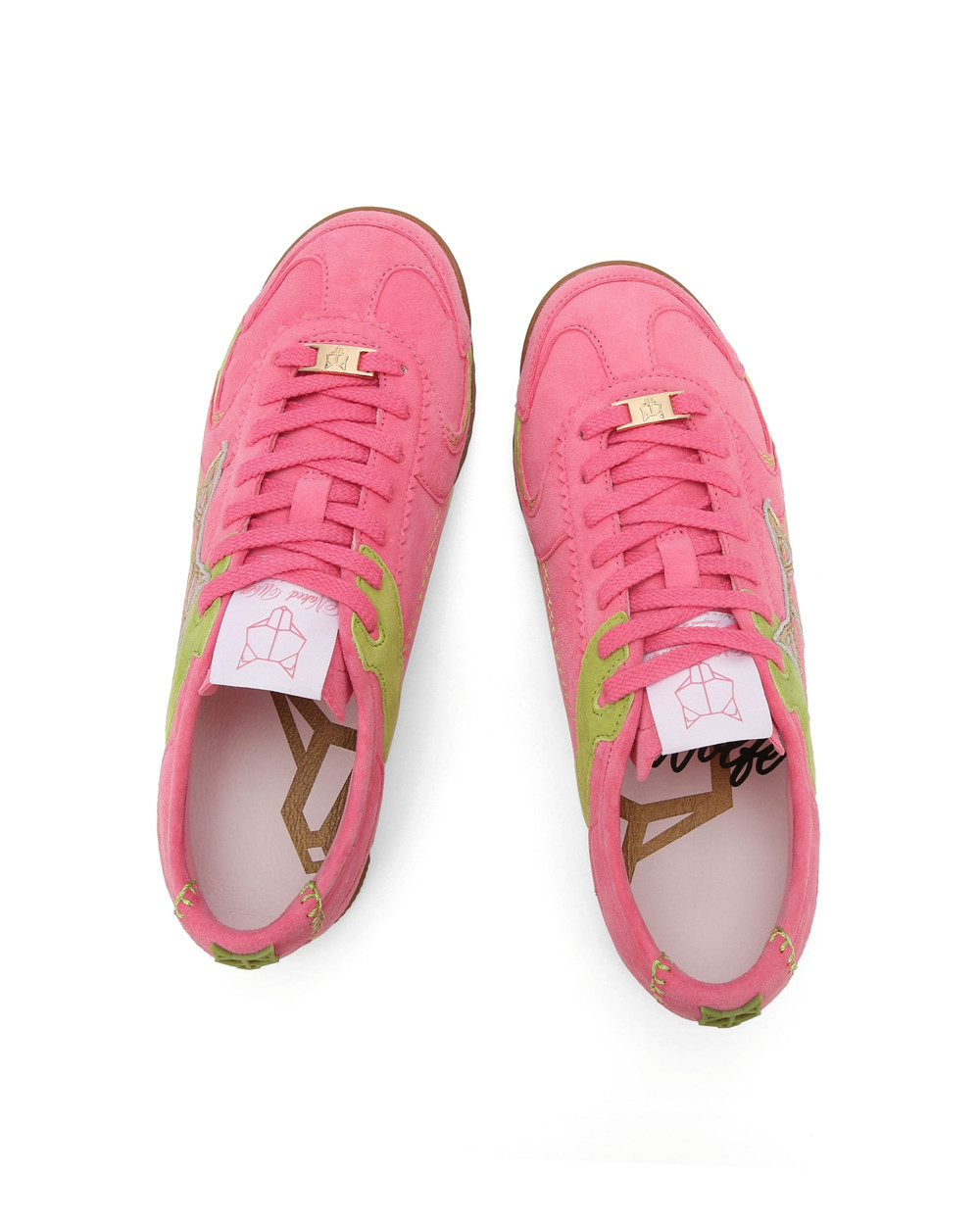 Naked Wolfe Exposure Kid Suede Pink Sneakers | 4639-JAWPS