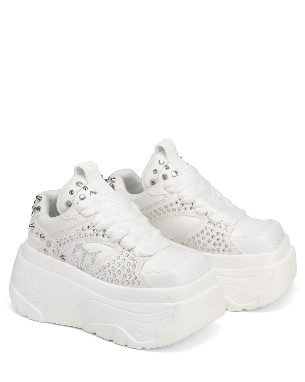 Naked Wolfe Fantasy White Diamonds Sneakers | 8205-FUVPZ