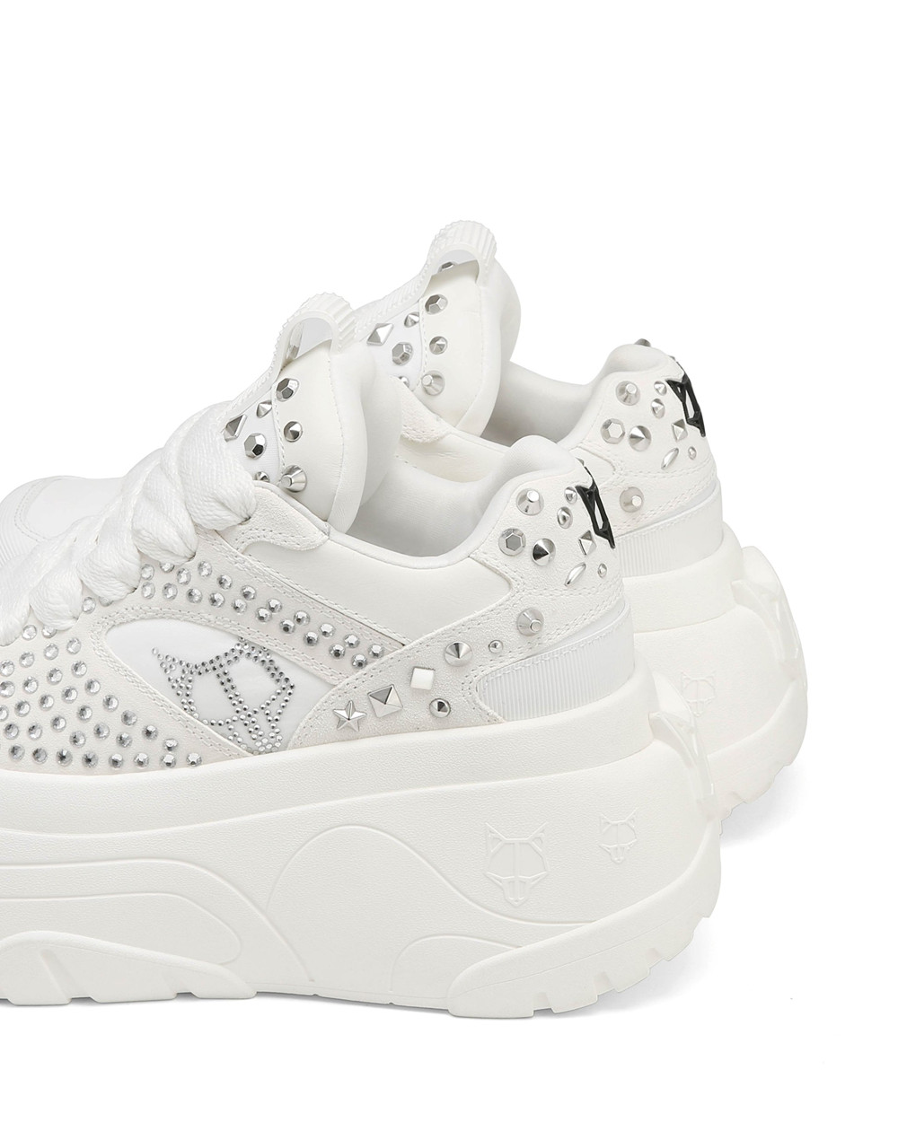 Naked Wolfe Fantasy White Diamonds Sneakers | 8205-FUVPZ