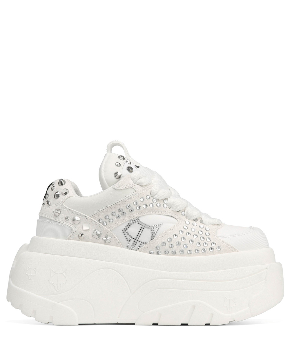 Naked Wolfe Fantasy White Diamonds Sneakers | 8205-FUVPZ