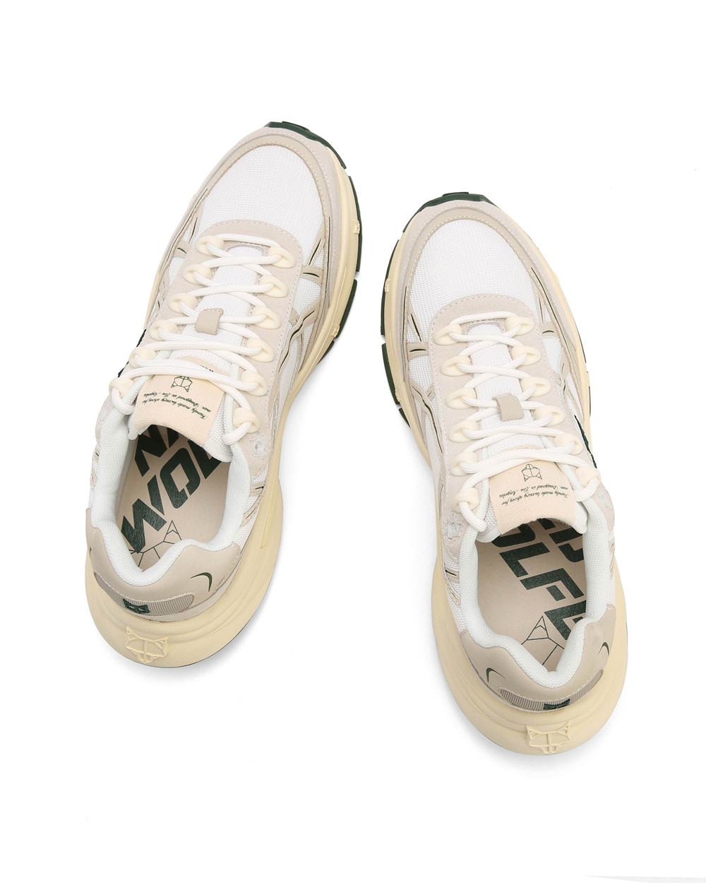 Naked Wolfe Fever Off White Mesh Sneakers | 1389-XZHGP