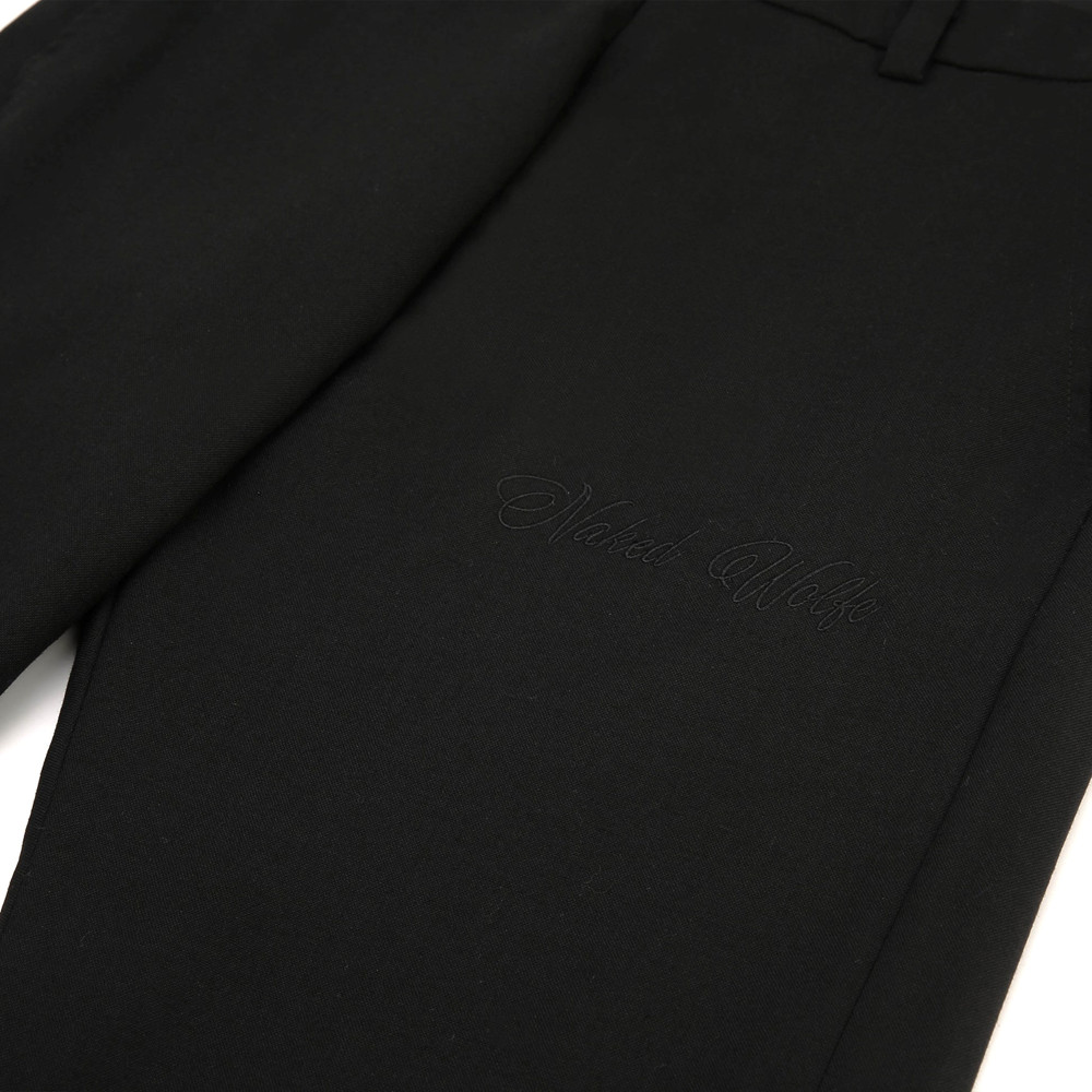 Naked Wolfe Flared Trousers Black Wool Pants | 6971-JIEND