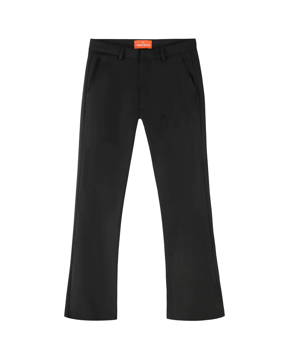 Naked Wolfe Flared Trousers Black Wool Pants | 6971-JIEND