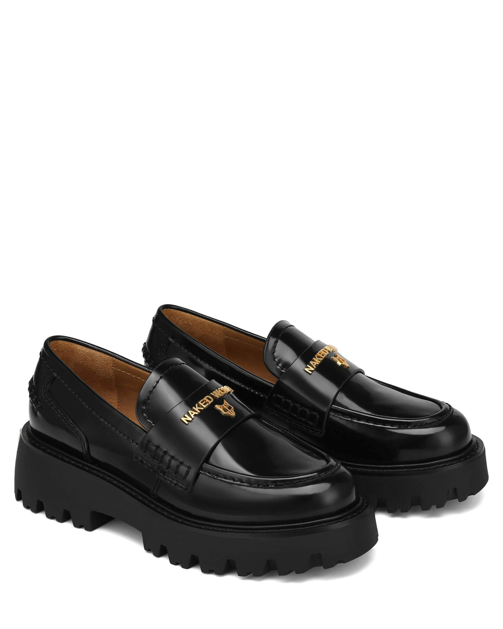 Naked Wolfe Flawed Black Box Loafers | 0967-XPURV