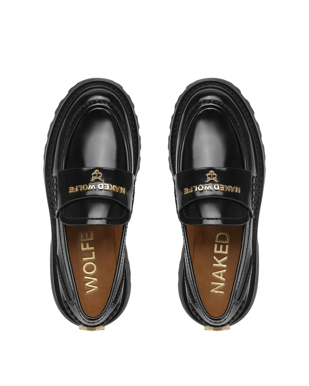 Naked Wolfe Flawed Black Box Loafers | 0967-XPURV