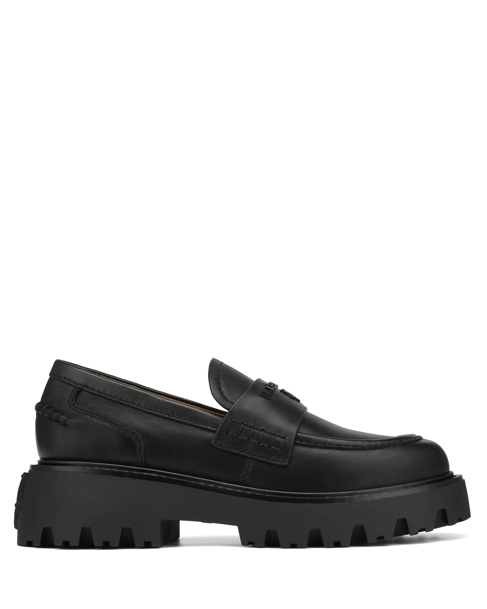 Naked Wolfe Flawed Black Leather Loafers | 4805-IRLOG