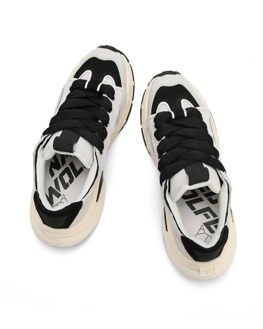 Naked Wolfe Flip Moon Cow Leather Sneakers | 9865-OHNXR