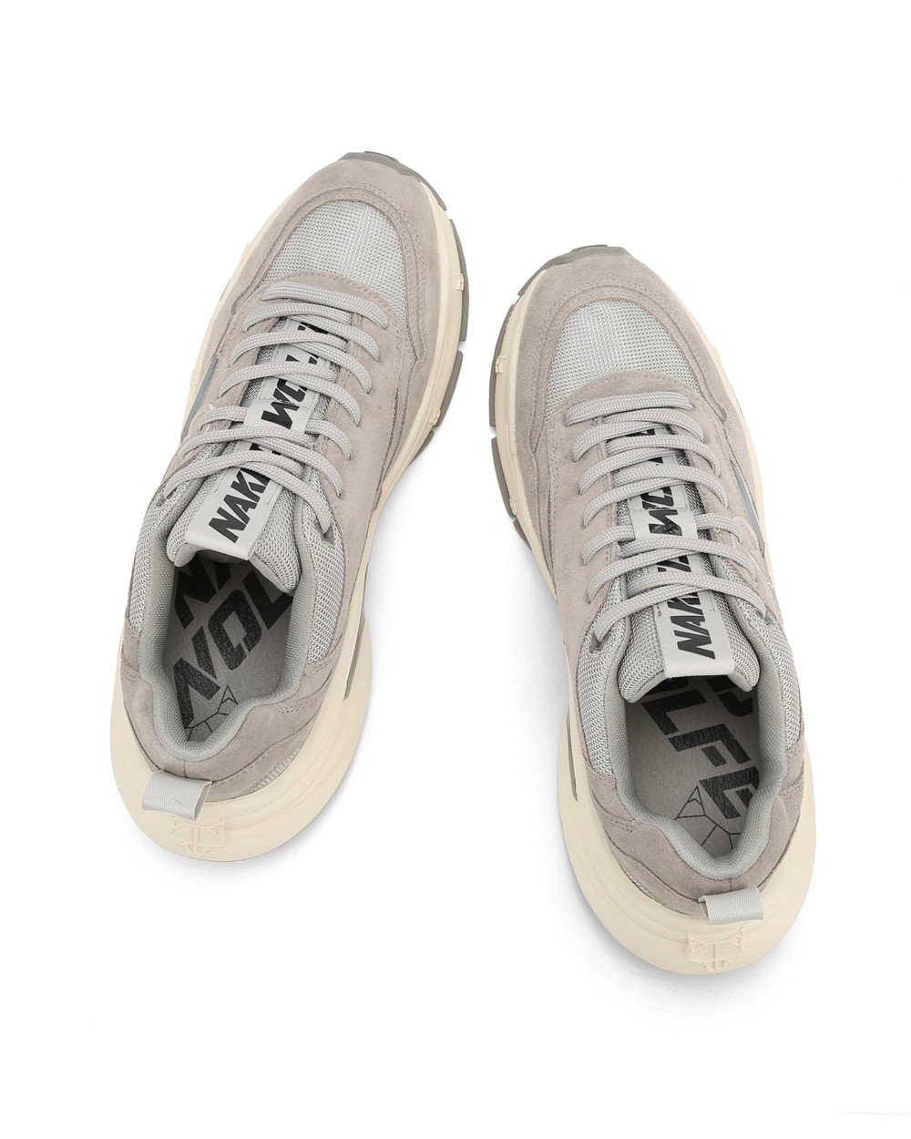 Naked Wolfe Fox Grey Suede Sneakers | 4162-GUHEO