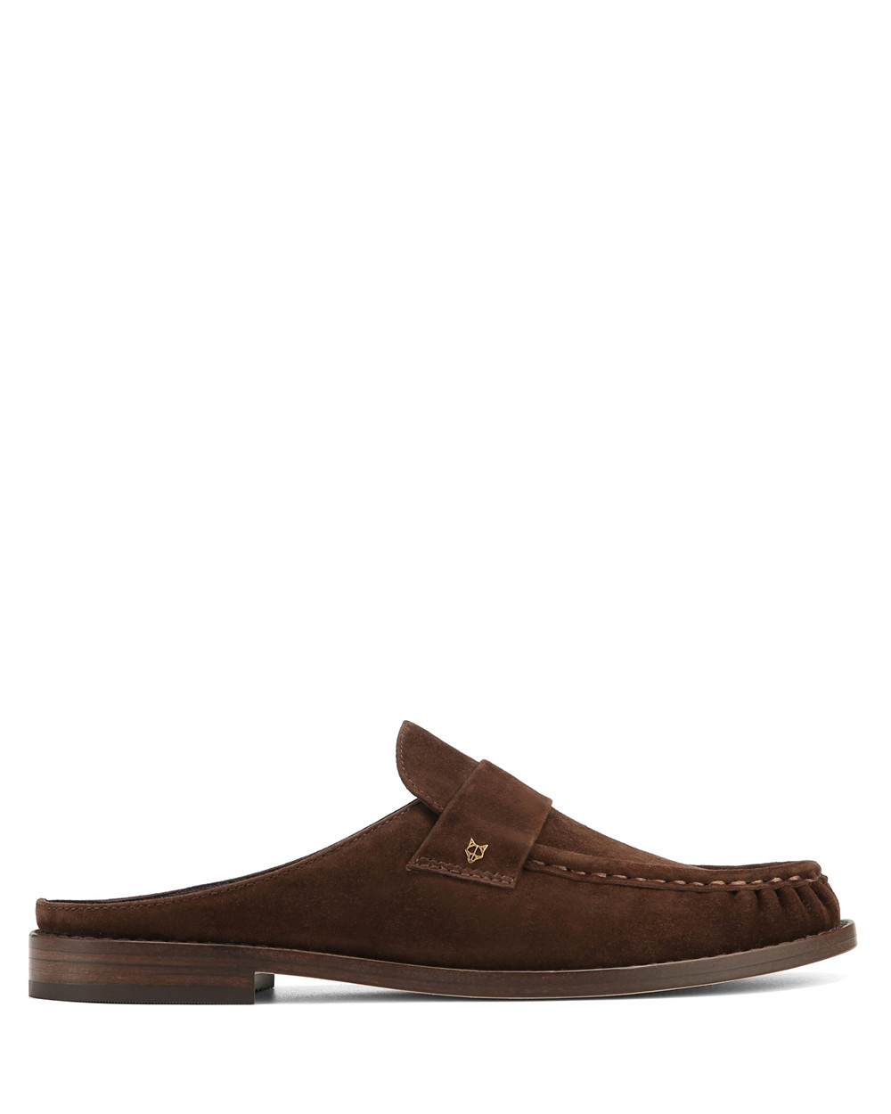 Naked Wolfe Gleam Kid Suede Brown Loafers | 6739-FDNJR