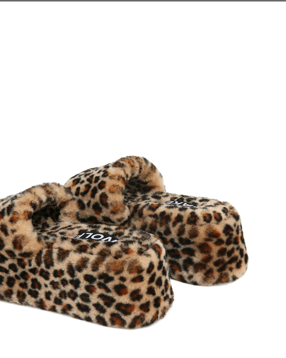 Naked Wolfe Ivy Shearling Leopard Print Sandals | 3782-VCPYM