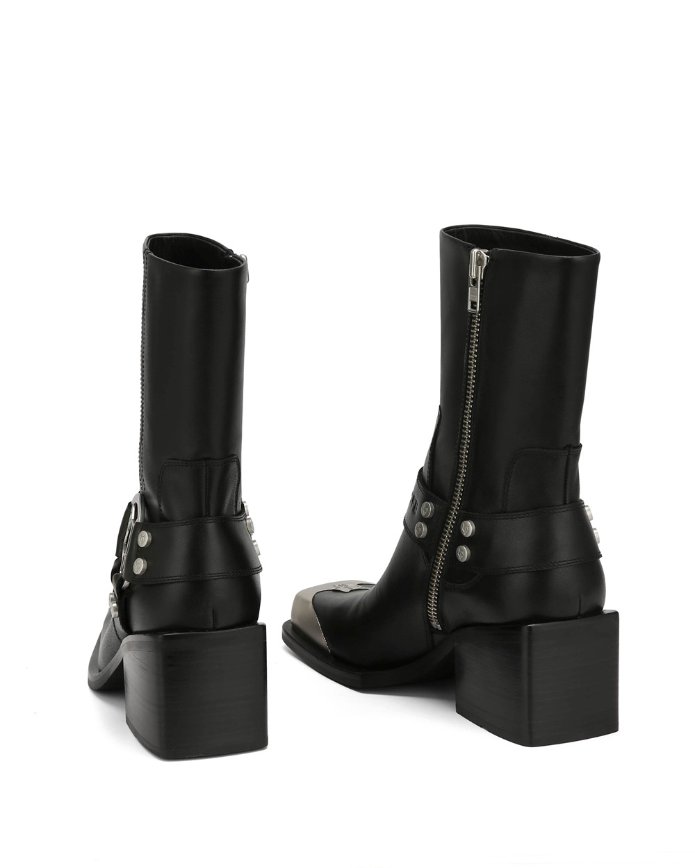 Naked Wolfe Knight Cow Leather Black Boots | 2961-VOPJC