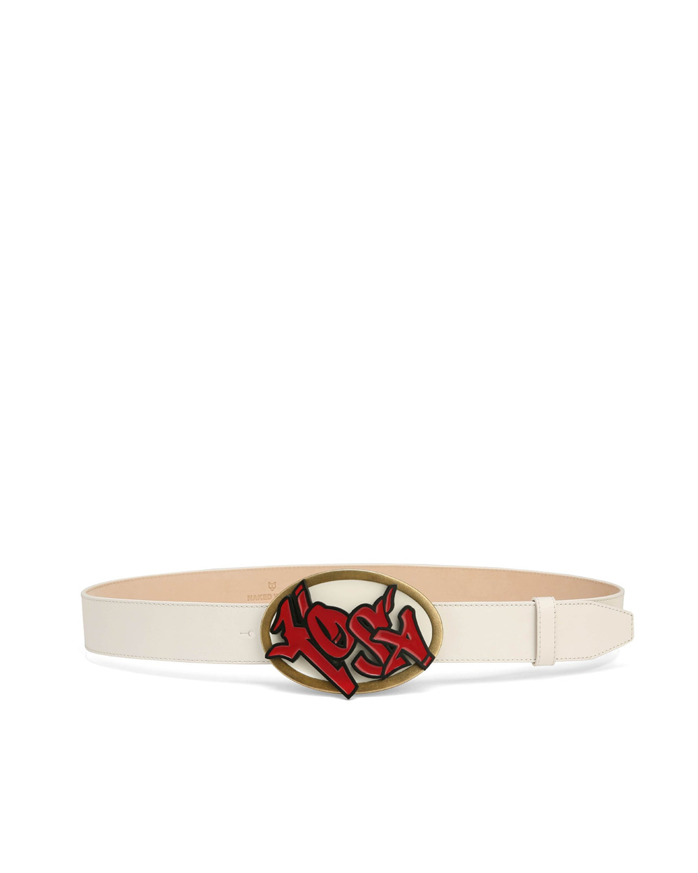 Naked Wolfe Kosa Belt White Leather Belt | 9082-MQFIN