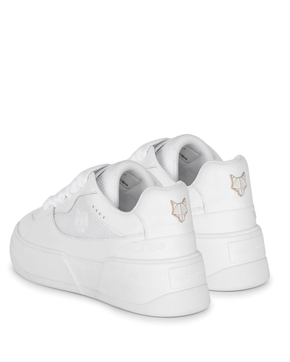 Naked Wolfe Kosa Signature White Sneakers | 4015-RJGYL