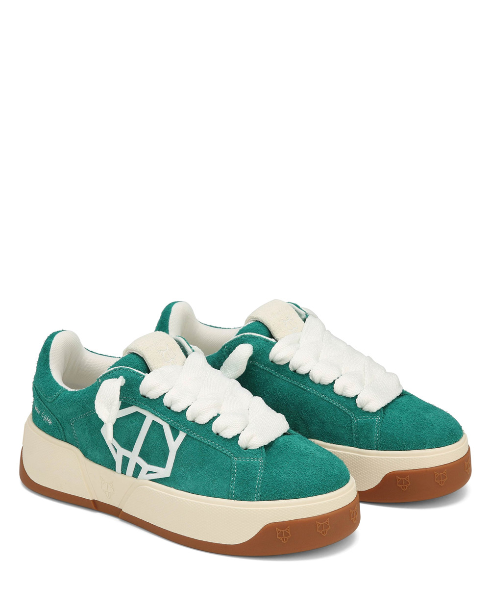 Naked Wolfe Kray Hairy Cow Suede Forrest Green Sneakers | 3021-IODKA