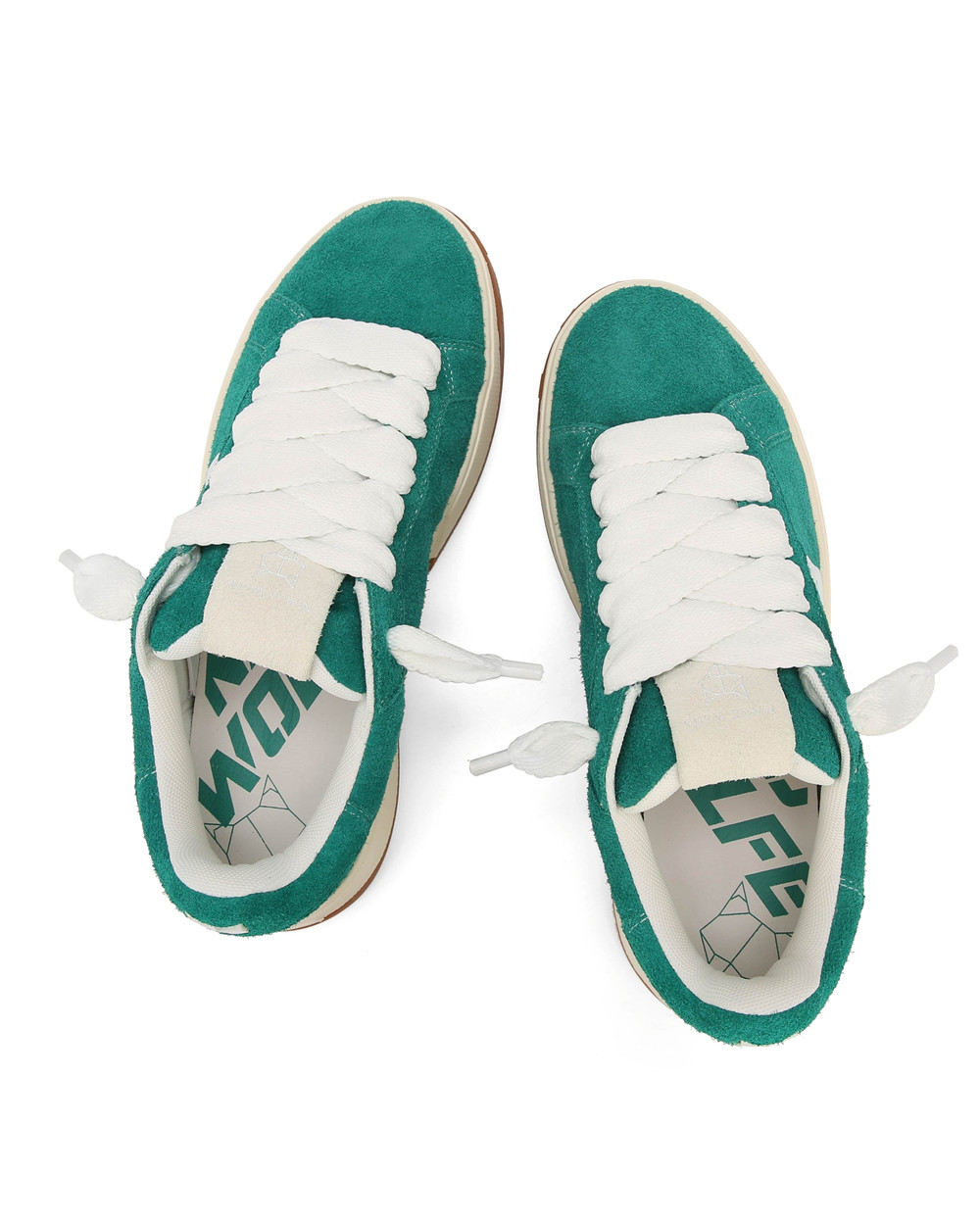 Naked Wolfe Kray Hairy Cow Suede Forrest Green Sneakers | 3021-IODKA