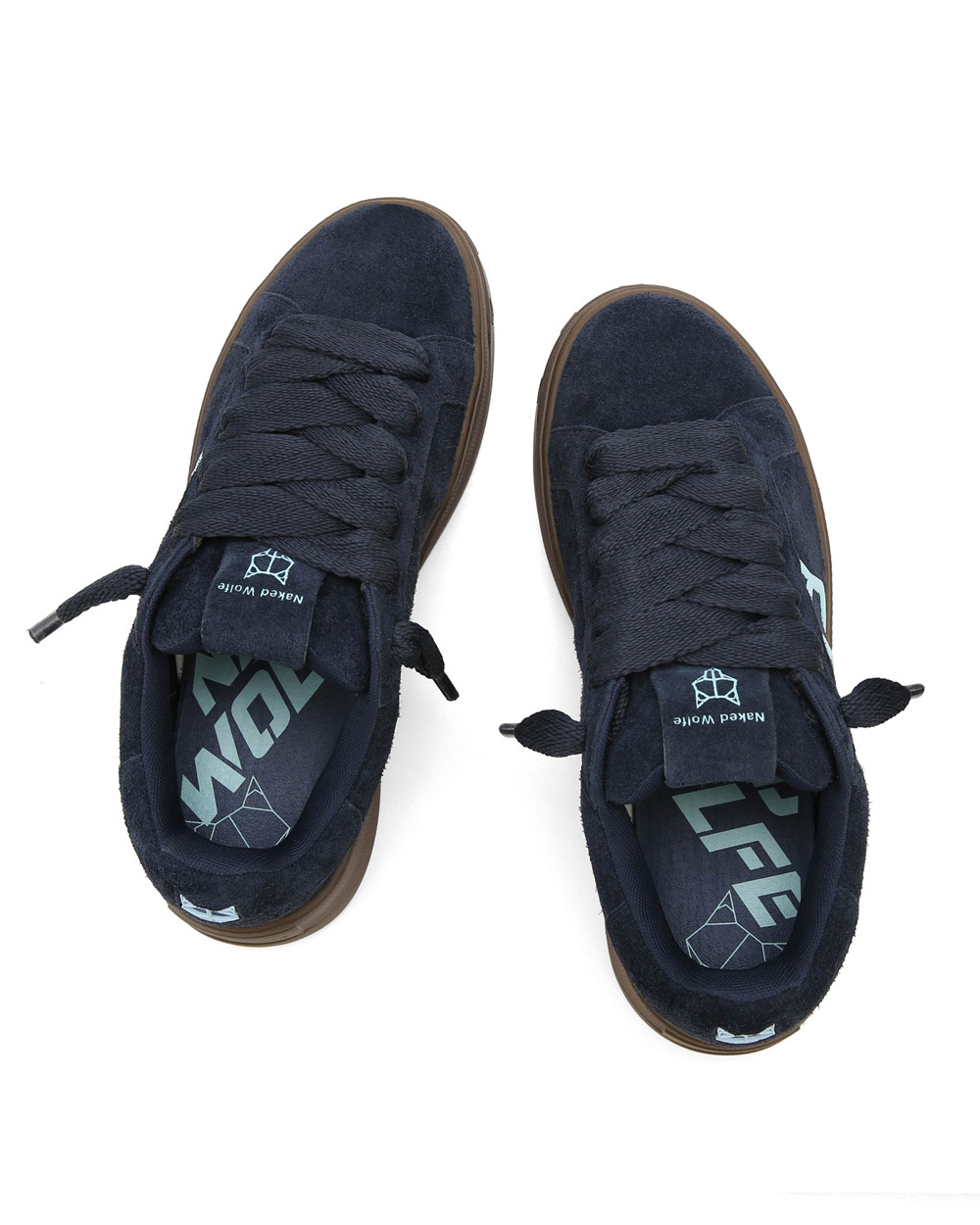 Naked Wolfe Kray Hairy Cow Suede Ocean Sneakers | 4896-RHUGM