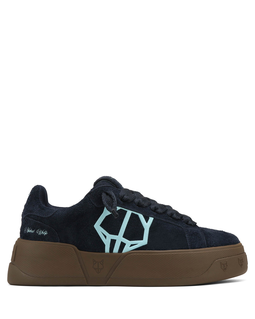 Naked Wolfe Kray Hairy Cow Suede Ocean Sneakers | 4896-RHUGM